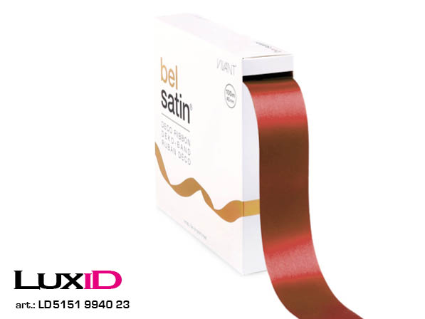 Bel satin 23 steenrood 40mm x 100m